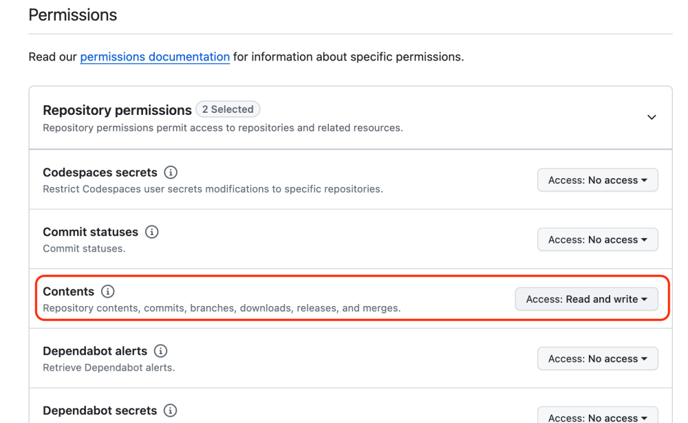 Github Auth Settings